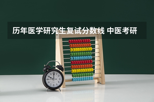 历年医学研究生复试分数线 中医考研分数线