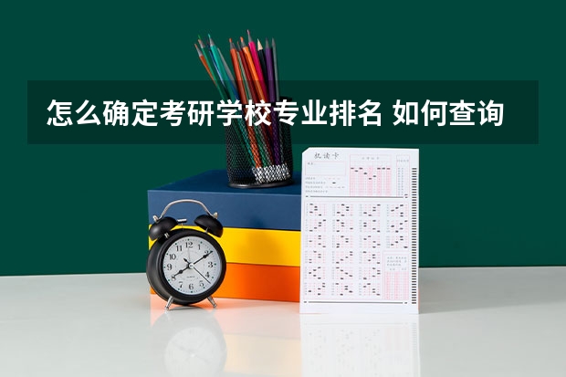 怎么确定考研学校专业排名 如何查询考研专业排名