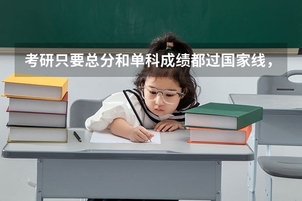 考研只要总分和单科成绩都过国家线,就能进复试吗?