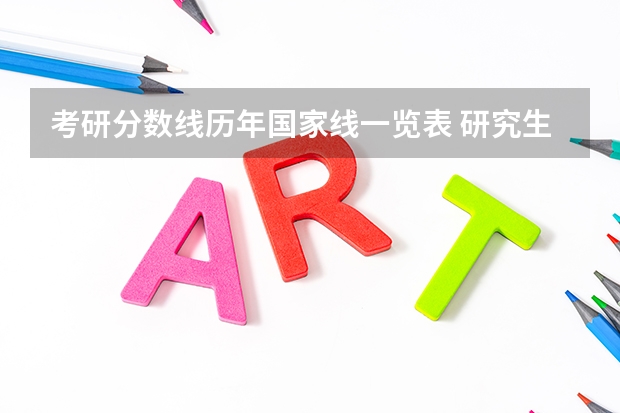 考研分数线历年国家线一览表 研究生考试历年国家分数线