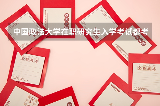 中国政法大学在职研究生入学考试都考什么？