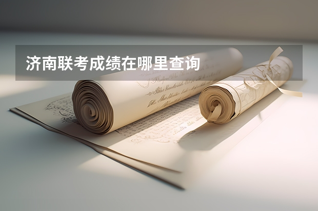 济南联考成绩在哪里查询