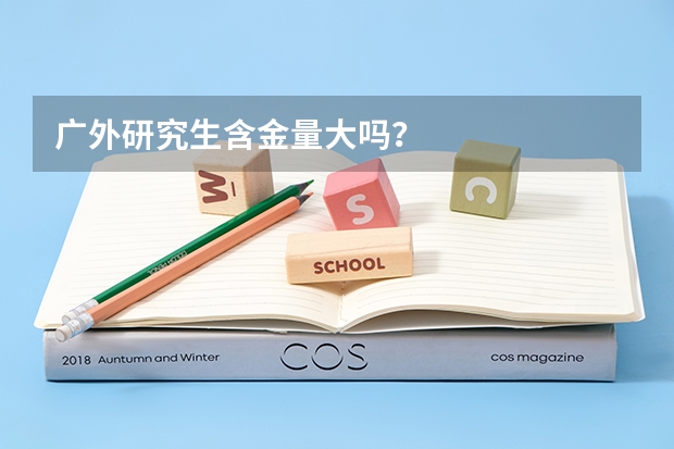 广外研究生含金量大吗?