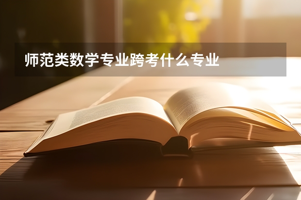 师范类数学专业跨考什么专业