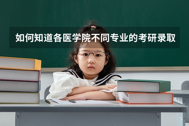 如何知道各医学院不同专业的考研录取分数线？