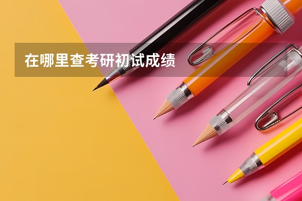 在哪里查考研初试成绩