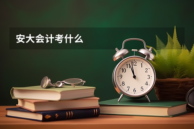 安大会计考什么