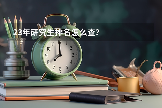 23年研究生排名怎么查？