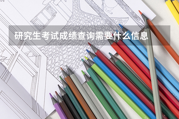 研究生考试成绩查询需要什么信息