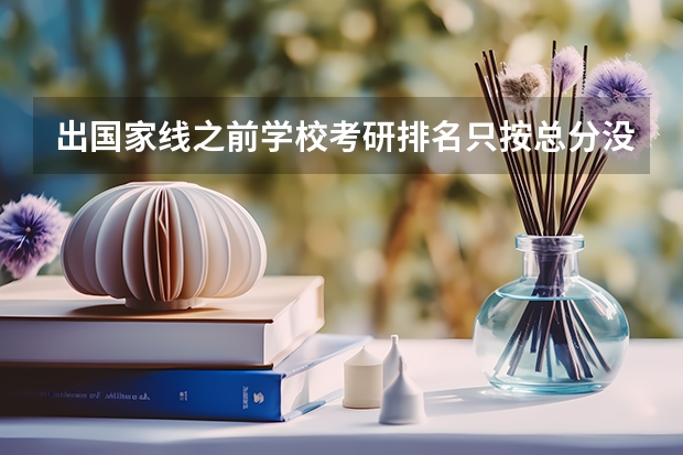 出国家线之前学校考研排名只按总分没按单科线吗