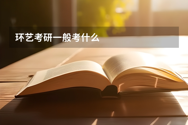 环艺考研一般考什么