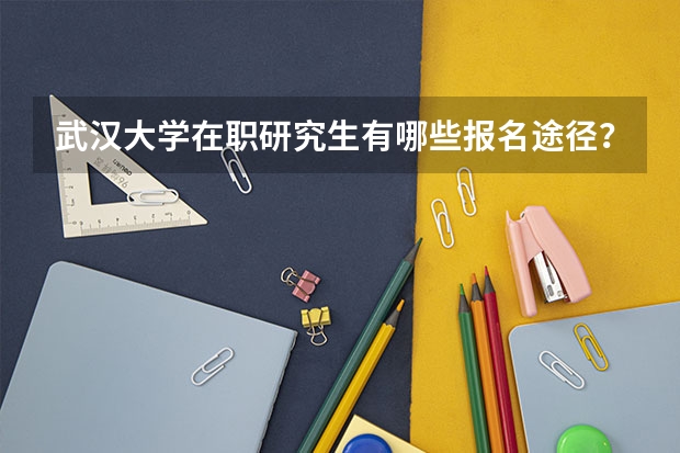 武汉大学在职研究生有哪些报名途径?