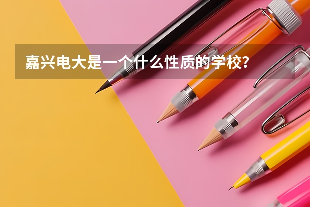 嘉兴电大是一个什么性质的学校?