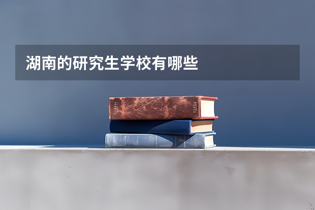 湖南的研究生学校有哪些