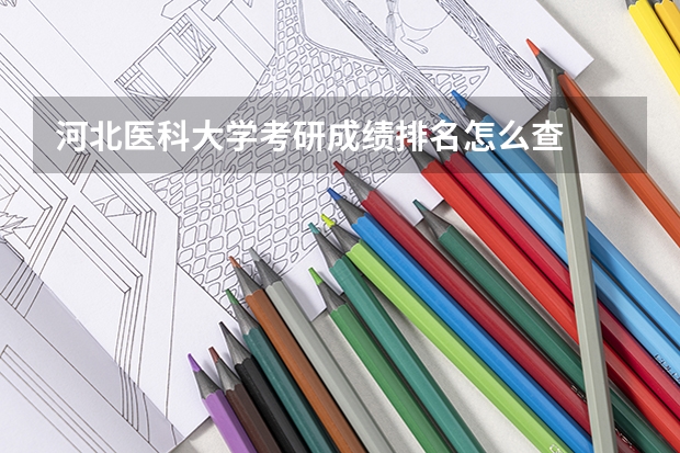 河北医科大学考研成绩排名怎么查